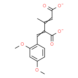 ChemSpider 2D Image | 4-(2,4-Dimethoxybenzylidene)-3-methyl-2-pentenedioate | C15H14O6