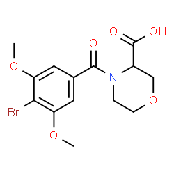 ChemSpider 2D Image | 4-(4-Bromo-3,5-dimethoxybenzoyl)-3-morpholinecarboxylic acid | C14H16BrNO6