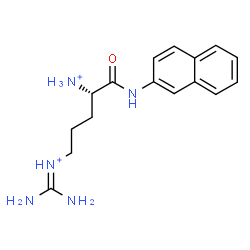 ChemSpider 2D Image | [(4S)-4-Ammonio-5-(2-naphthylamino)-5-oxopentyl](diaminomethylene)ammonium | C16H23N5O