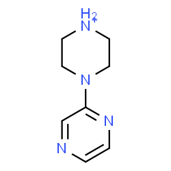 ChemSpider 2D Image | 4-(2-Pyrazinyl)piperazin-1-ium | C8H13N4
