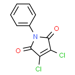 ChemSpider 2D Image | 2,3-Dichloro-N-phenylmaleimide | C10H5Cl2NO2
