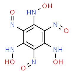 ChemSpider 2D Image | N,N',N''-Trihydroxy-2,4,6-trinitroso-1,3,5-benzenetriamine | C6H6N6O6