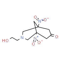ChemSpider 2D Image | 3-(2-Hydroxyethyl)-1,5-dinitro-3-azabicyclo[3.3.1]nonan-7-one | C10H15N3O6