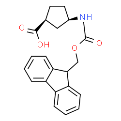 ChemSpider 2D Image | (1R,3S)-N-FMOC-1-Aminocyclopentane-3-carboxylic acid | C21H21NO4