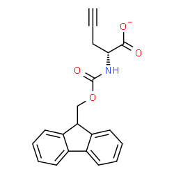 ChemSpider 2D Image | (2R)-2-{[(9H-Fluoren-9-ylmethoxy)carbonyl]amino}-4-pentynoate | C20H16NO4