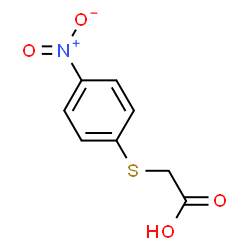 ChemSpider 2D Image | 2-((4-nitrophenyl)thio)acetic acid | C8H7NO4S