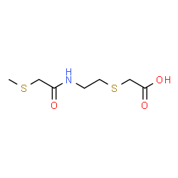 ChemSpider 2D Image | [(2-{[(Methylsulfanyl)acetyl]amino}ethyl)sulfanyl]acetic acid | C7H13NO3S2