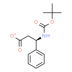 ChemSpider 2D Image | (3R)-3-({[(2-Methyl-2-propanyl)oxy]carbonyl}amino)-3-phenylpropanoate | C14H18NO4