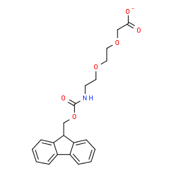 ChemSpider 2D Image | 1-(9H-Fluoren-9-yl)-3-oxo-2,7,10-trioxa-4-azadodecan-12-oate | C21H22NO6