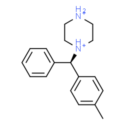 ChemSpider 2D Image | 1-[(R)-(4-Methylphenyl)(phenyl)methyl]piperazinediium | C18H24N2