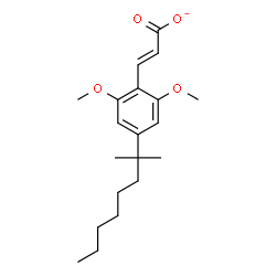 ChemSpider 2D Image | (2E)-3-[2,6-Dimethoxy-4-(2-methyl-2-octanyl)phenyl]acrylate | C20H29O4