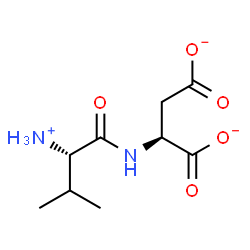 ChemSpider 2D Image | (2S)-2-{[(2S)-2-Ammonio-3-methylbutanoyl]amino}succinate | C9H15N2O5