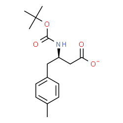 ChemSpider 2D Image | (3R)-4-(4-Methylphenyl)-3-({[(2-methyl-2-propanyl)oxy]carbonyl}amino)butanoate | C16H22NO4