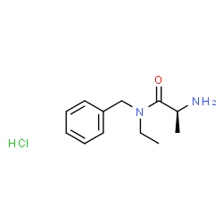 ChemSpider 2D Image | N-Benzyl-N-ethyl-L-alaninamide hydrochloride (1:1) | C12H19ClN2O