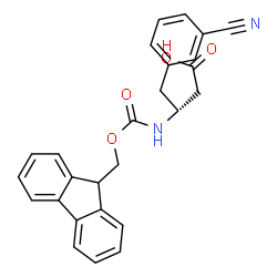 ChemSpider 2D Image | (Î²R)-3-Cyano-Î²-[[(9H-fluoren-9-ylmethoxy)carbonyl]amino]benzenebutanoic acid | C26H22N2O4