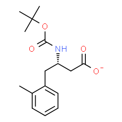 ChemSpider 2D Image | (3S)-4-(2-Methylphenyl)-3-({[(2-methyl-2-propanyl)oxy]carbonyl}amino)butanoate | C16H22NO4