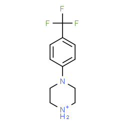 ChemSpider 2D Image | 4-[4-(Trifluoromethyl)phenyl]piperazin-1-ium | C11H14F3N2