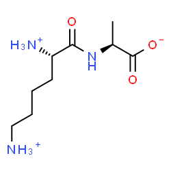 ChemSpider 2D Image | (2S)-2-{[(2S)-2,6-Diammoniohexanoyl]amino}propanoate | C9H20N3O3