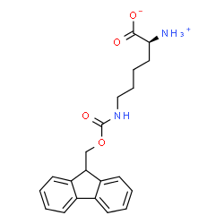 ChemSpider 2D Image | (2S)-2-Ammonio-6-{[(9H-fluoren-9-ylmethoxy)carbonyl]amino}hexanoate | C21H24N2O4
