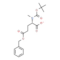 ChemSpider 2D Image | (2S)-5-(Benzyloxy)-2-(methyl{[(2-methyl-2-propanyl)oxy]carbonyl}amino)-5-oxopentanoate | C18H24NO6