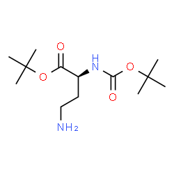 ChemSpider 2D Image | 2-Methyl-2-propanyl (2S)-4-amino-2-({[(2-methyl-2-propanyl)oxy]carbonyl}amino)butanoate | C13H26N2O4