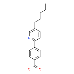 ChemSpider 2D Image | 4-(5-Pentyl-2-pyridinyl)benzoate | C17H18NO2