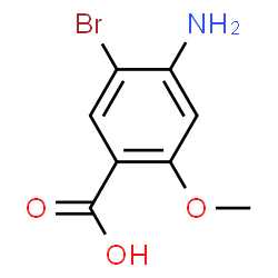 ChemSpider 2D Image | 4-Amino-5-bromo-2-methoxybenzoic acid | C8H8BrNO3