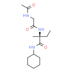 ChemSpider 2D Image | N-Acetylglycyl-N-cyclohexyl-L-isovalinamide | C15H27N3O3
