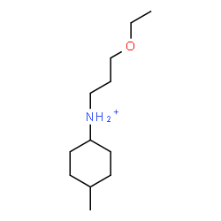 ChemSpider 2D Image | N-(3-Ethoxypropyl)-4-methylcyclohexanaminium | C12H26NO