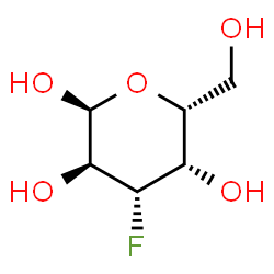 ChemSpider 2D Image | 3-Deoxy-3-fluoro-alpha-D-galactopyranose | C6H11FO5