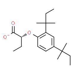 ChemSpider 2D Image | (2R)-2-[2,4-Bis(2-methyl-2-butanyl)phenoxy]butanoate | C20H31O3