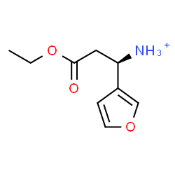 ChemSpider 2D Image | (1R)-3-Ethoxy-1-(3-furyl)-3-oxo-1-propanaminium | C9H14NO3
