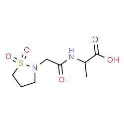 ChemSpider 2D Image | N-[(1,1-Dioxido-1,2-thiazolidin-2-yl)acetyl]alanine | C8H14N2O5S