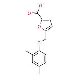 ChemSpider 2D Image | 5-[(2,4-Dimethylphenoxy)methyl]-2-furoate | C14H13O4