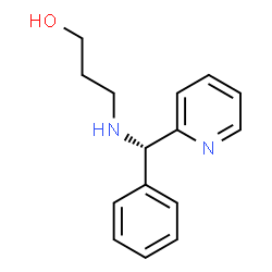 ChemSpider 2D Image | 3-{[(S)-Phenyl(2-pyridinyl)methyl]amino}-1-propanol | C15H18N2O