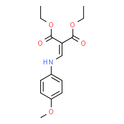 ChemSpider 2D Image | Diethyl 2-[(4-methoxyanilino)methylene]malonate | C15H19NO5
