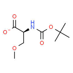 ChemSpider 2D Image | (2S)-3-Methoxy-2-({[(2-methyl-2-propanyl)oxy]carbonyl}amino)propanoate | C9H16NO5