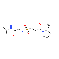ChemSpider 2D Image | 1-(3-{[2-(Isopropylamino)-2-oxoethyl]sulfamoyl}propanoyl)proline | C13H23N3O6S