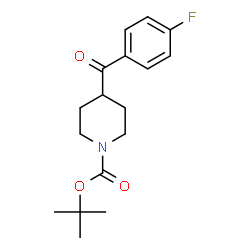 ChemSpider 2D Image | tert-Butyl 4-(4-fluorobenzoyl)piperidine-1-carboxylate | C17H22FNO3