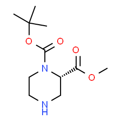 ChemSpider 2D Image | (S)-1-N-Boc-piperazine-2-carboxylic acid methyl ester | C11H20N2O4