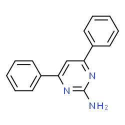 ChemSpider 2D Image | 4,6-Diphenyl-2-pyrimidinamine | C16H13N3