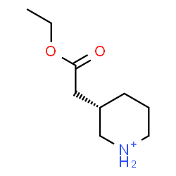 ChemSpider 2D Image | (3S)-3-(2-Ethoxy-2-oxoethyl)piperidinium | C9H18NO2