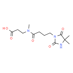 ChemSpider 2D Image | N-[4-(4,4-Dimethyl-2,5-dioxo-1-imidazolidinyl)butanoyl]-N-methyl-beta-alanine | C13H21N3O5