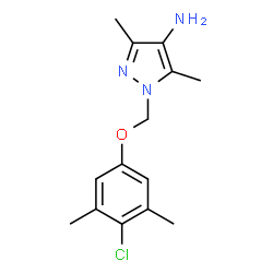 ChemSpider 2D Image | 1-(4-chloro-3,5-dimethylphenoxymethyl)-3,5-dimethylpyrazol-4-amine | C14H18ClN3O
