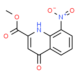 ChemSpider 2D Image | methyl 4-hydroxy-8-nitroquinoline-2-carboxylate | C11H8N2O5