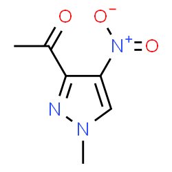 ChemSpider 2D Image | 1-(1-methyl-4-nitropyrazol-3-yl)ethanone | C6H7N3O3
