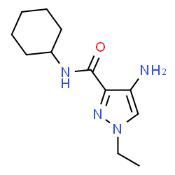 ChemSpider 2D Image | 4-amino-N-cyclohexyl-1-ethylpyrazole-3-carboxamide | C12H20N4O