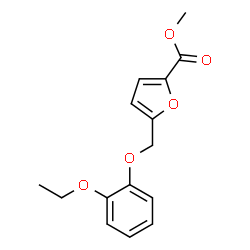 ChemSpider 2D Image | Methyl 5-[(2-ethoxyphenoxy)methyl]-2-furoate | C15H16O5