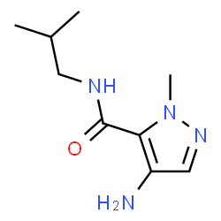 ChemSpider 2D Image | 4-Amino-N-isobutyl-1-methyl-1H-pyrazole-5-carboxamide | C9H16N4O