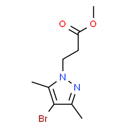ChemSpider 2D Image | Methyl 4-bromo-3,5-dimethyl-1H-pyrazole-1-propanoate | C9H13BrN2O2